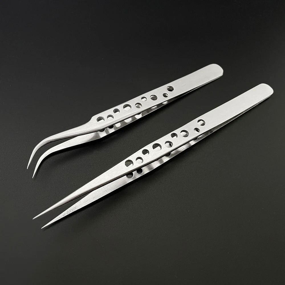Useful Diy Electronics - Industrial Tweezers Electronics Anti-static Curved Straight