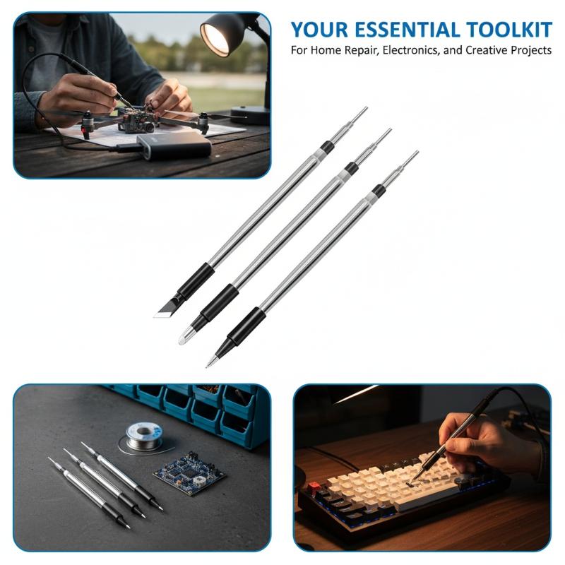 Diy Electronics Bench - 3Pcs Mini Soldering Iron Replacement Tips