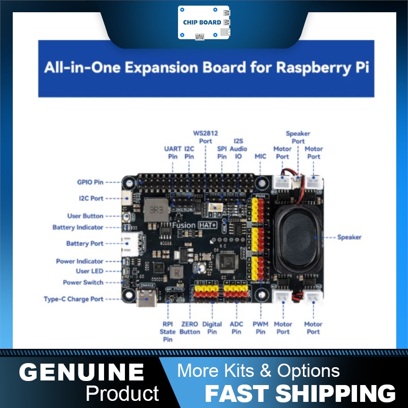 Raspberry Pi Zero - SunFounder Fusion HAT+: Raspberry Pi Expansion