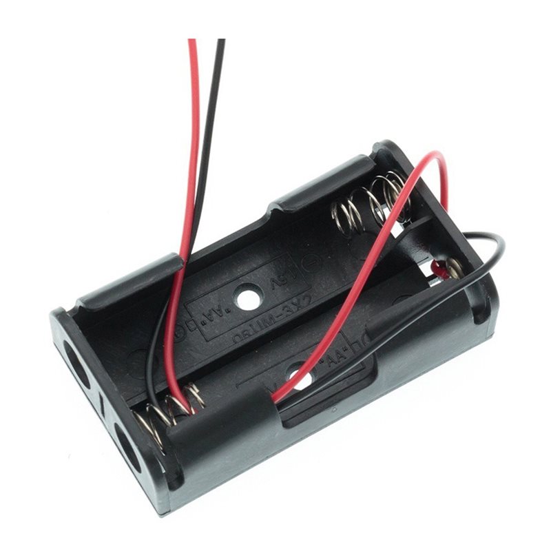 Diy Electronics Holder - AAAEL-100Pcs 2AA Battery Case Box With