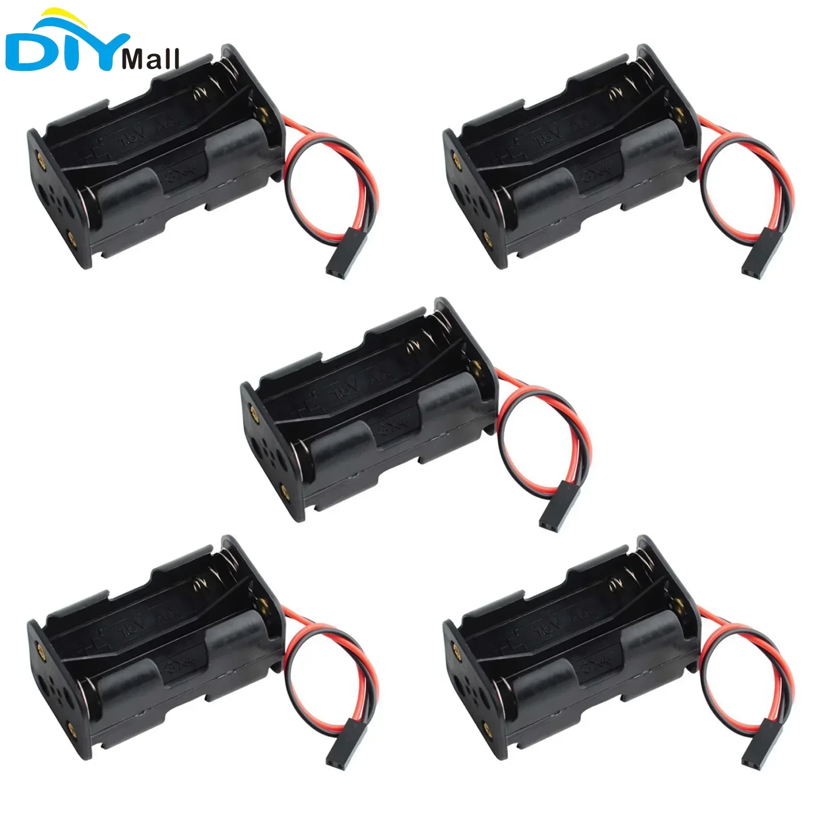 Diy Electronics Holder - 5pcs AA Battery Holder Case with