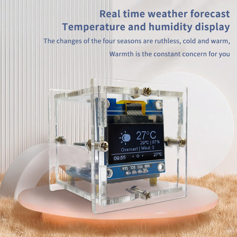 ESP8266 Mini Weather Clock Kit - огляд і ціна Useful Diy Electronics