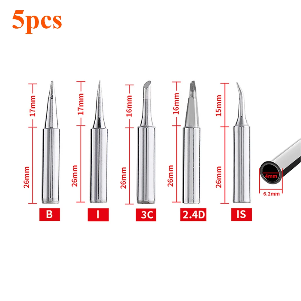 5PCS/10PCS Soldering Iron Tips - огляд і ціна Diy Motorcycle Electronics