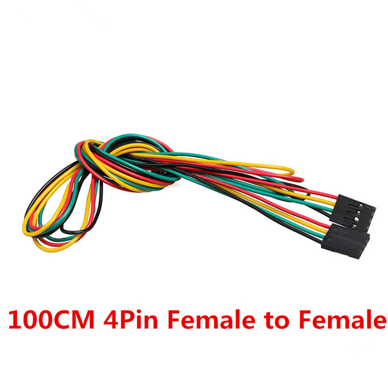 10pcs/lot 4pin 100cm M-M / M-F - огляд і ціна Breadboard Jumper Wire