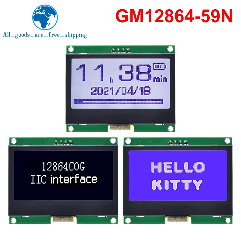 1/3PCS 12864 IIC LCD Module 12 - огляд і ціна I2C Lcd Display