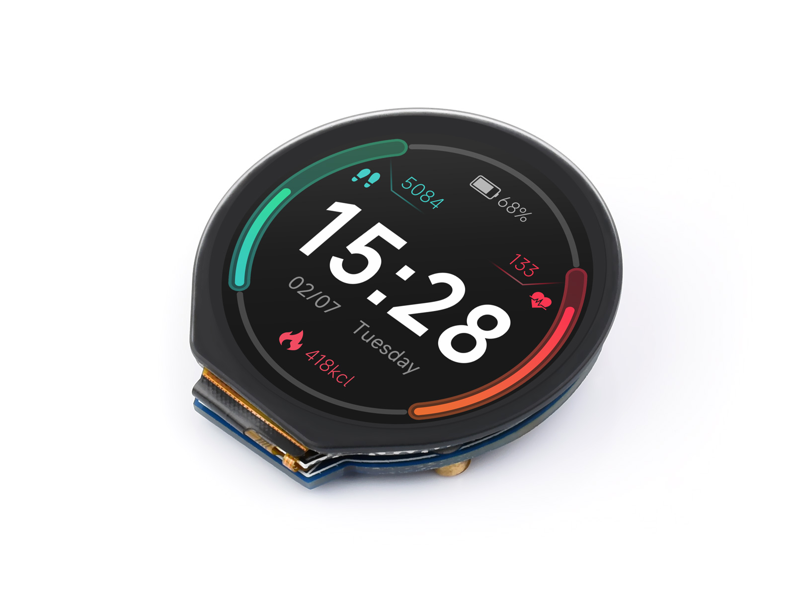 Waveshare 1.28inch Round LCD D - огляд і ціна I2C Lcd Display