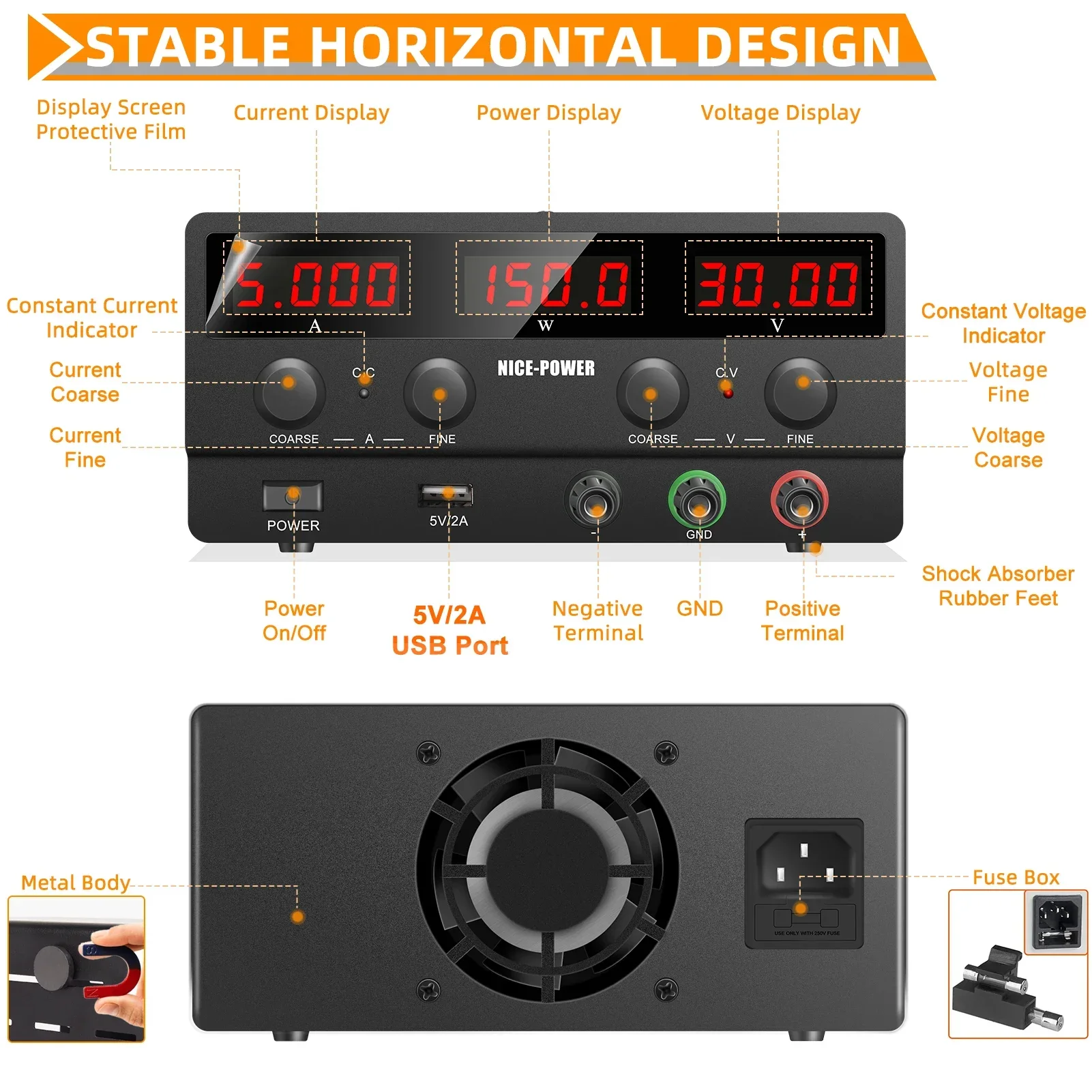 30V 5A 150W DC Power Supply NI - огляд і ціна Dc Power Supply Variable
