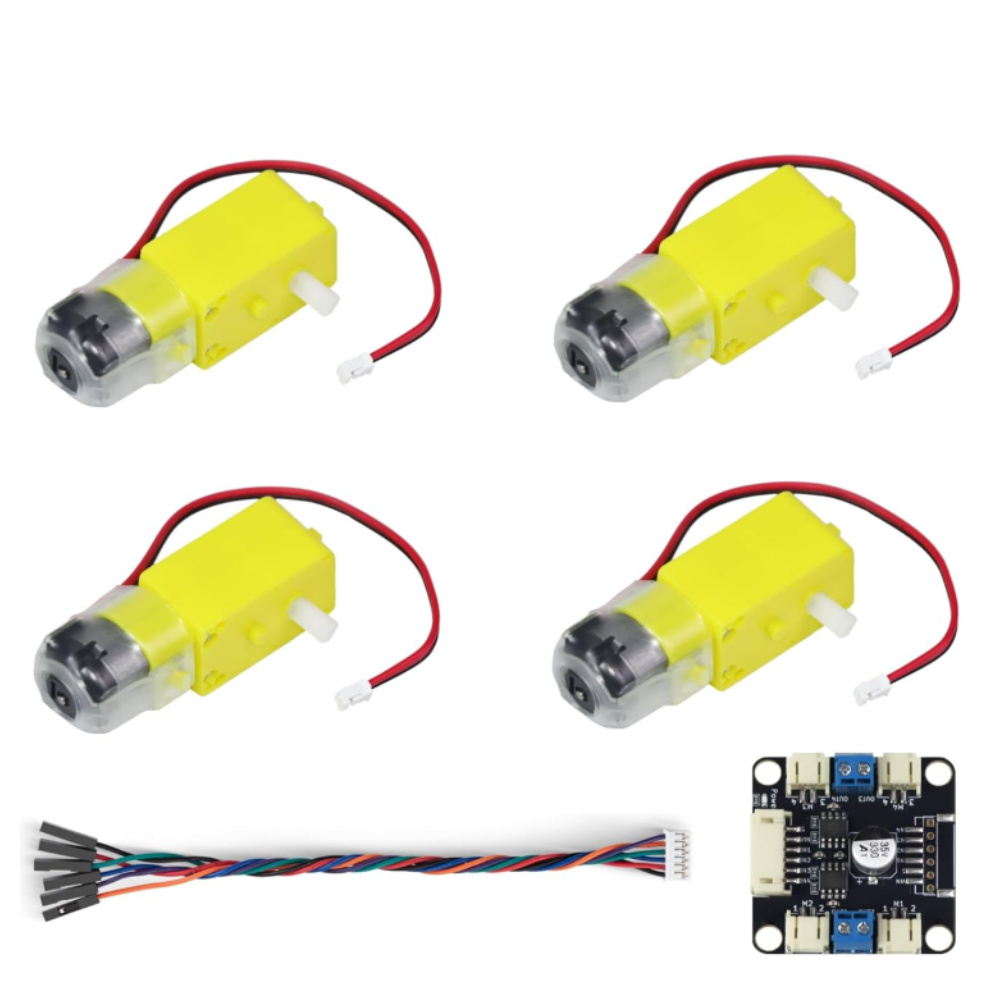 4 TT Motor and Driver Kit 4 DC - огляд і ціна L298N Motor Driver