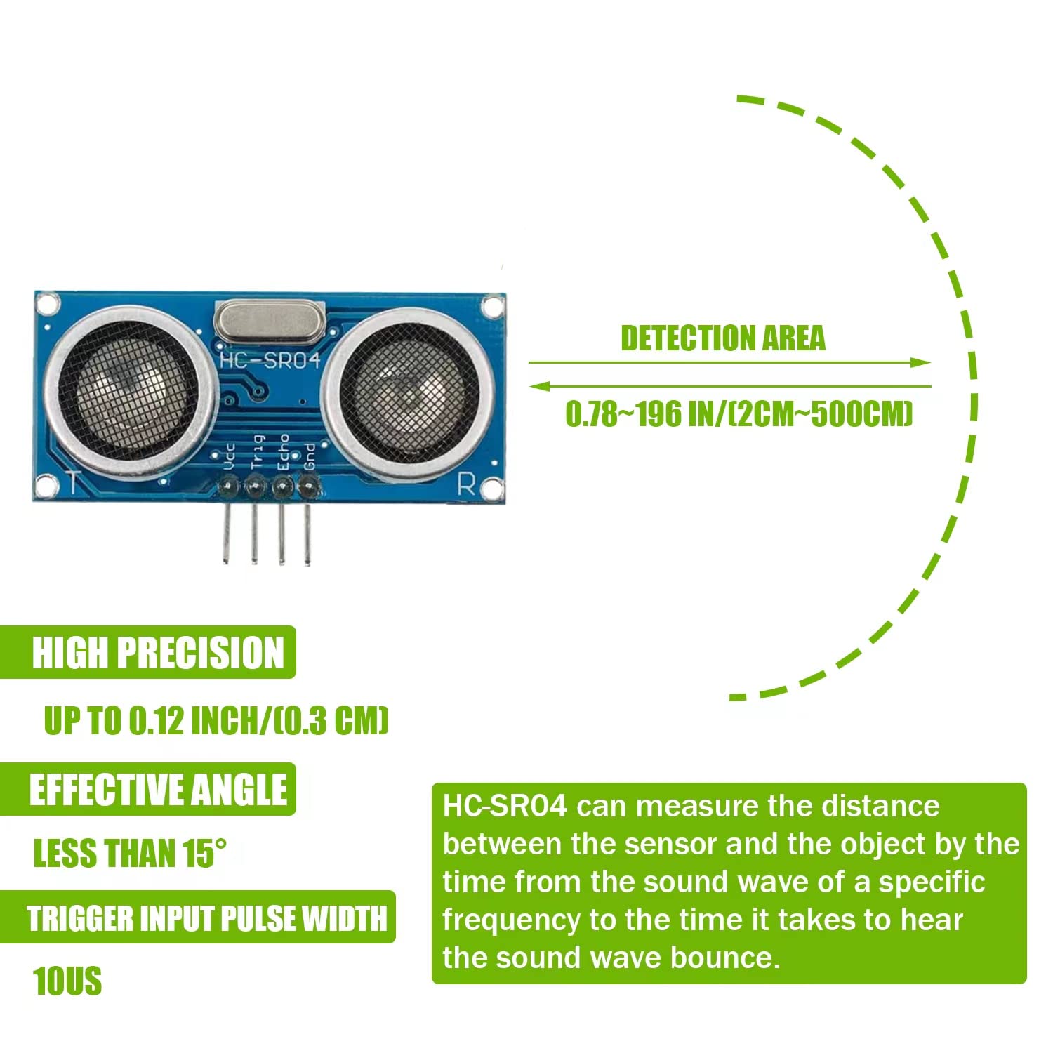 10pcs HC-SR04 Ultrasonic Senso - огляд і ціна Ultrasonic Sensor Hc