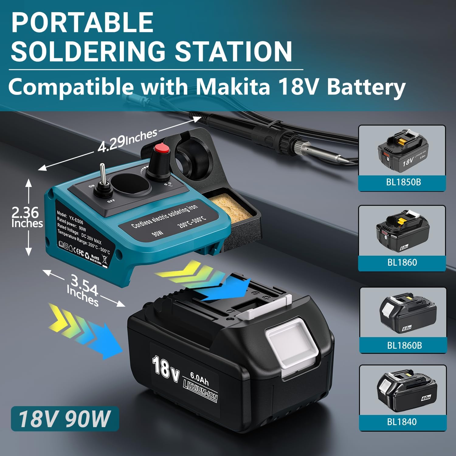 90W LED Digital Cordless Solde - огляд і ціна Useful Diy Electronics
