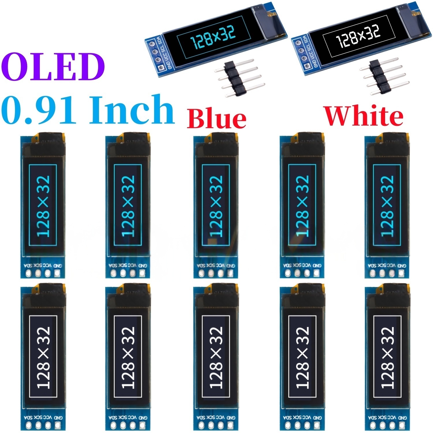 XZG 1-20PCS 0.91 Inch 128x32 I - огляд і ціна I2C Lcd Display