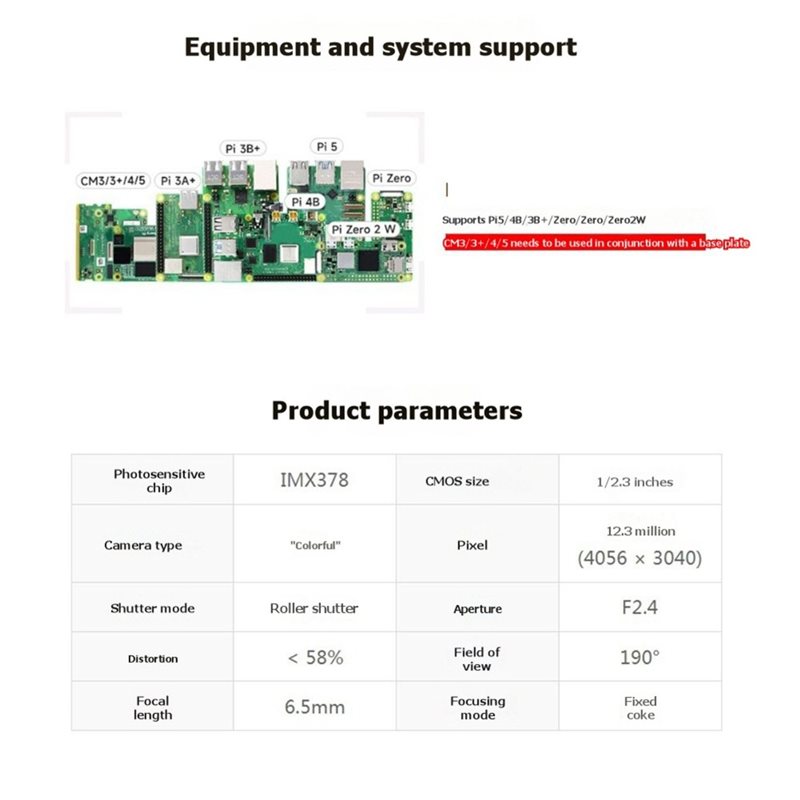 IMX378-190 12.3MP Camera Fishe - огляд і ціна Raspberry Pi Zero