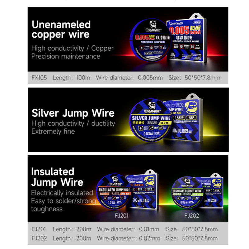 MECHANIC FX105 Ultrafine Insul - огляд і ціна Breadboard Jumper Wire