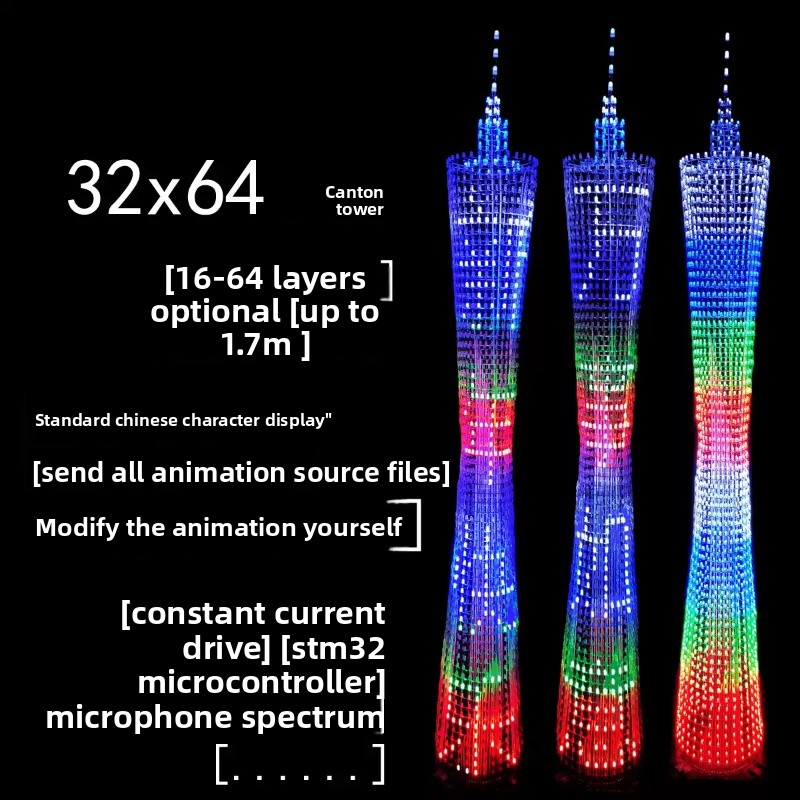 64 Layers Canton Tower DIY Ele - огляд і ціна Useful Diy Electronics