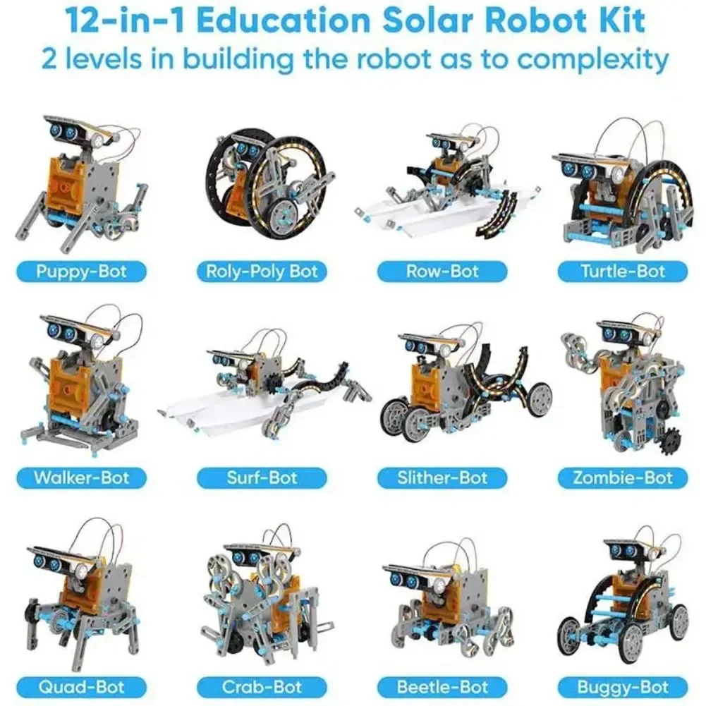13 in 1 Solar Powered Robot Sc - огляд і ціна Diy Electronics Projects
