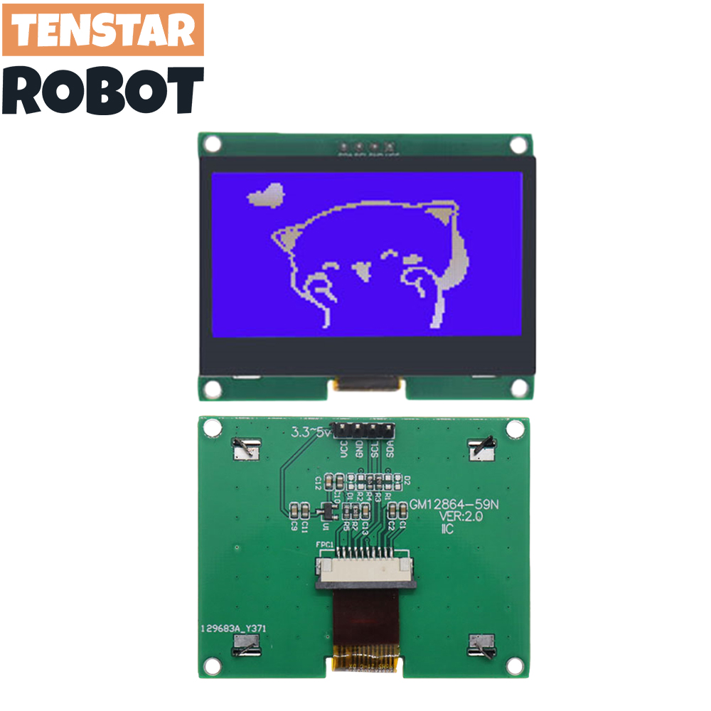 TENSTAR 12864-59N IIC 4P LCD M - огляд і ціна I2C Lcd Display