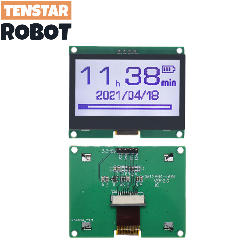 TENSTAR 12864-59N IIC 4P LCD M - огляд і ціна I2C Lcd Display