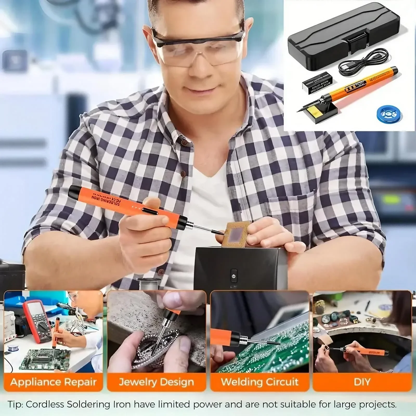 Mini Soldering Iron USB Rechar - огляд і ціна Diy Electronics Bench